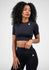 Whitney Seamless Crop Top-Schwarz