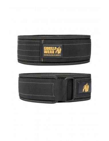 4 Inch Nylon Lifting Belt - Schwarz/gold