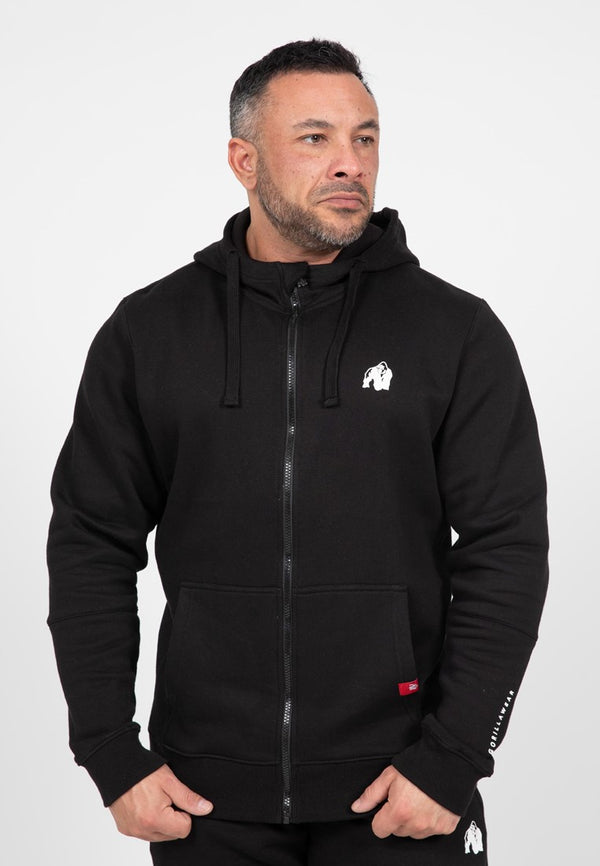 Leon Zip Hoodie - Schwarz