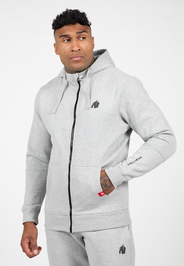 Leon Zip Hoodie - Grau