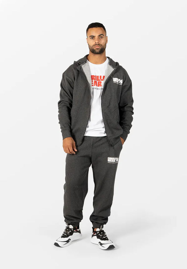 Classic Oversized Zipped Hoodie - Grau