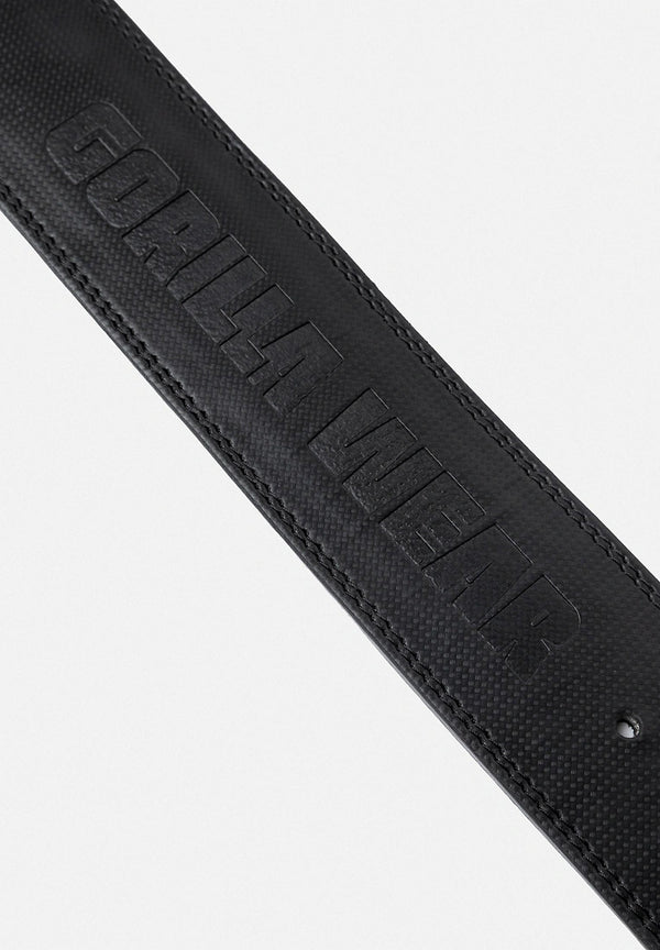 4 Inch Carbon Leather Lever Belt - Schwarz