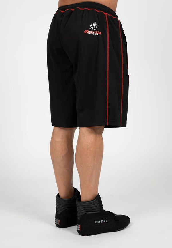 Marlow Mesh Shorts - Schwarz/Rot