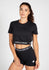 Colby Cropped T-Shirt - Schwarz