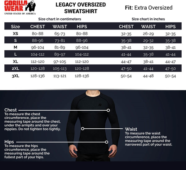 Legacy Oversized Sweatshirt - Weiss/Schwarz