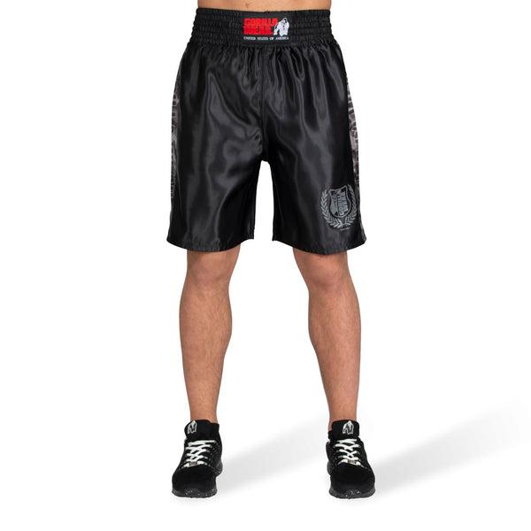 Vaiden Boxing Shorts - Schwarz/Grau Camo