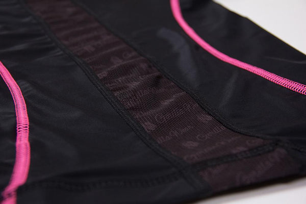 Carlin Compression Short Sleeve Top - Schwarz/Pink