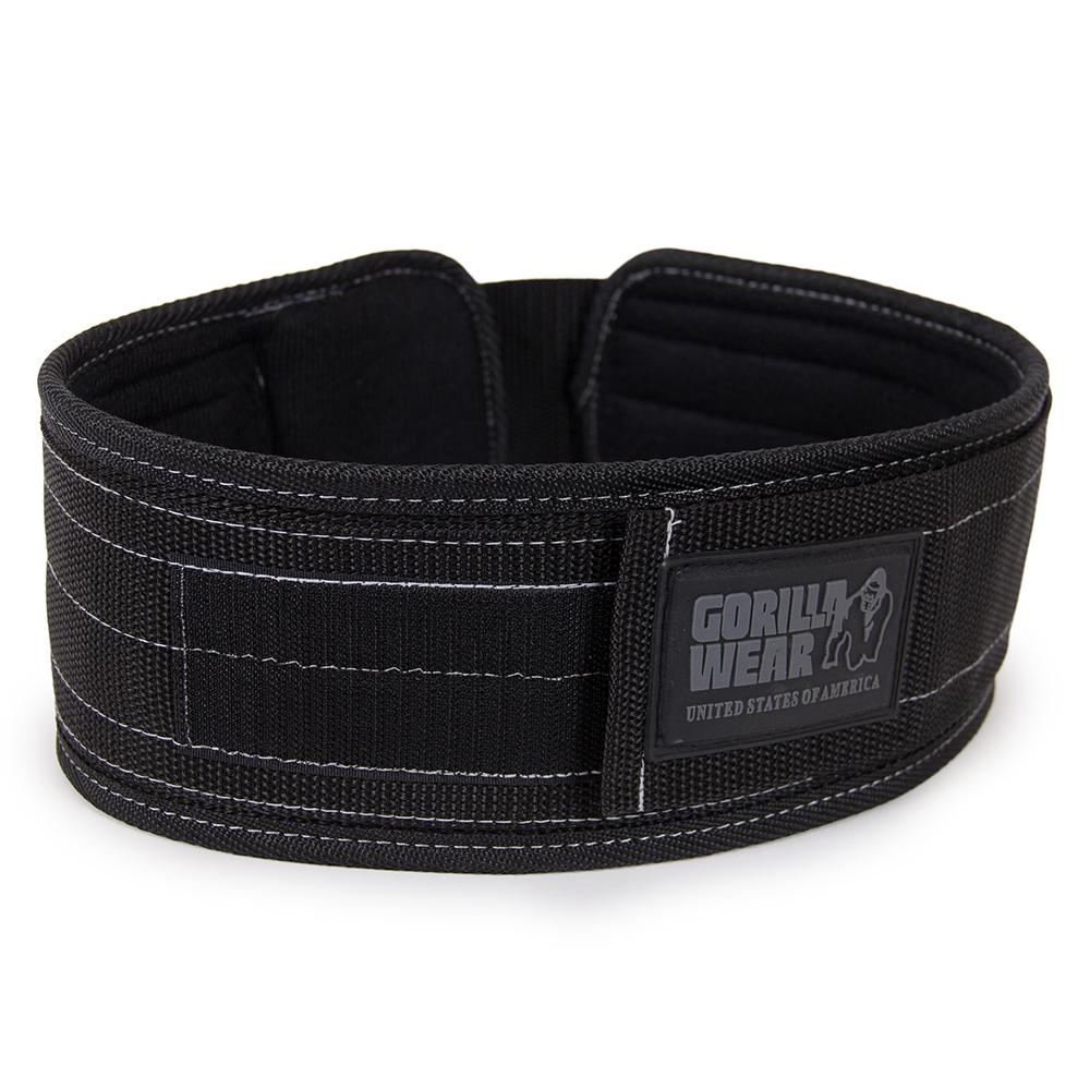 Gorilla Wear 4 Inch Nylon Belt - Schwarz