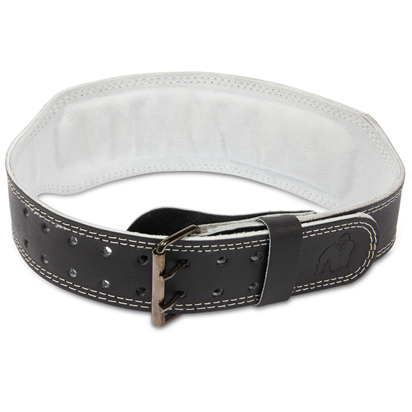 Gorilla Wear 4 INCH Padded Leather Belt - Schwarz