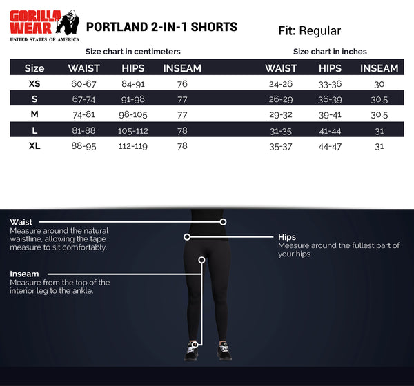 Portland 2 in 1 Shorts - Schwarz