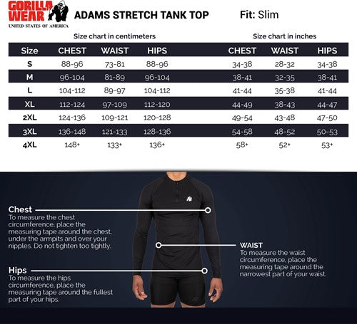 Adams Stretch Tank Top - Schwarz