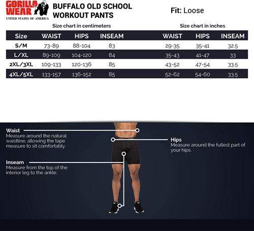 Buffalo Old School Workout Pants - Schwarz/Grau
