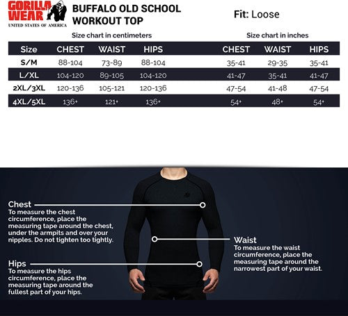 Buffalo Old School Workout Top - Schwarz/Rot