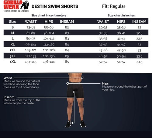 Destin Swim Shorts -Schwarz