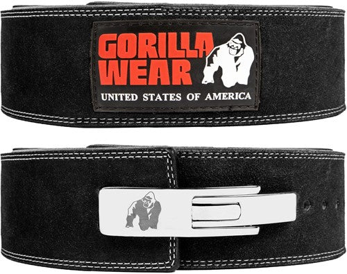 Gorilla Wear 4 Inch Leder Gurt  - Schwarz