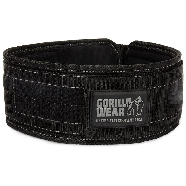 Gorilla Wear 4 Inch Nylon Belt - Schwarz