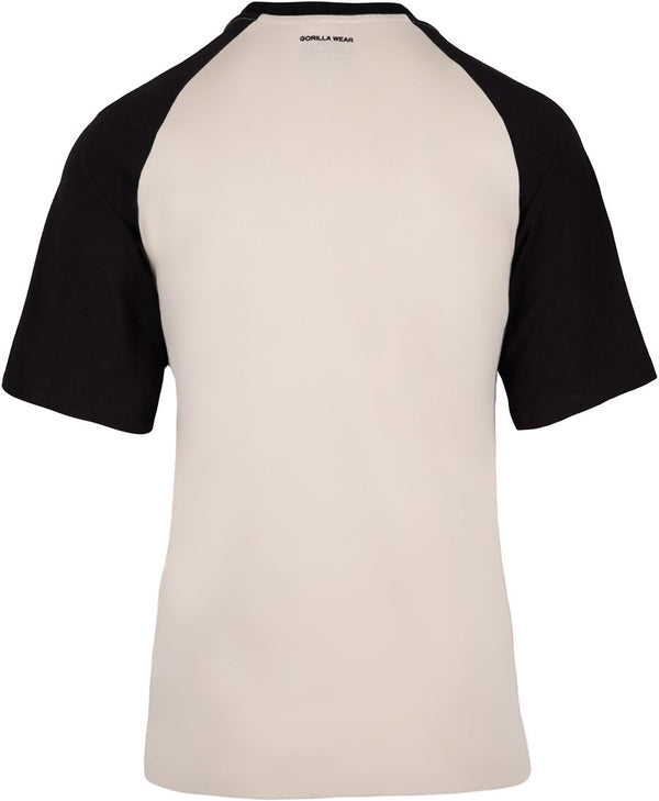 Logan Oversize Shirt - Beige/Schwarz