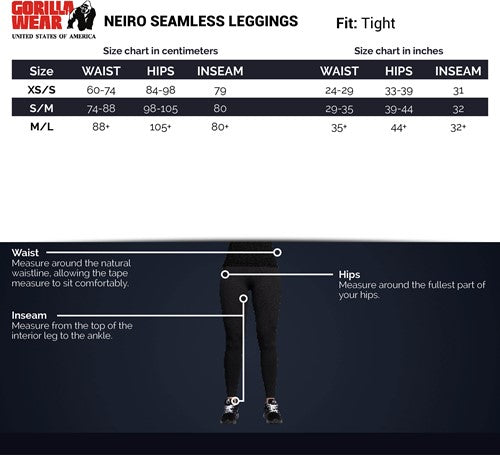 Neiro Seamless Leggings - Schwarz