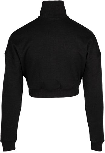 Ocala Cropped Half-Zip Sweatshirt  - Schwarz