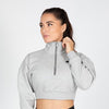 Ocala Cropped Half-Zip Sweatshirt - Grau