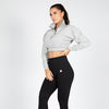 Ocala Cropped Half-Zip Sweatshirt - Grau