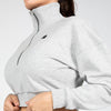 Ocala Cropped Half-Zip Sweatshirt - Grau