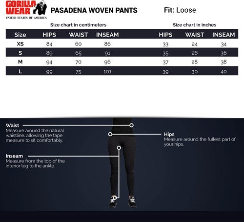 Pasadena Woven Pants - Schwarz