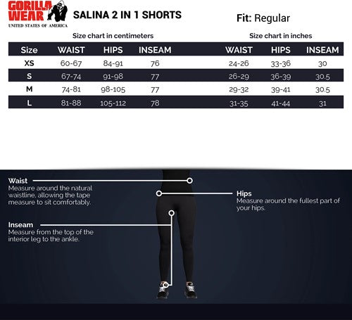 Salina 2 in 1 Shorts - Schwarz