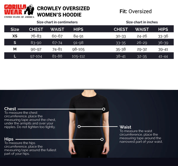 Crowleys Women`s Oversized Hoodie - Grau