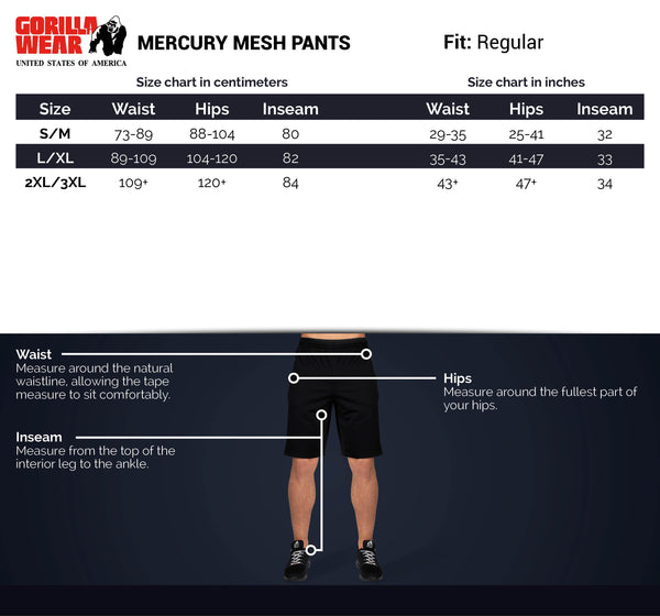 Mercury Mesh Pants - Grau/Schwarz