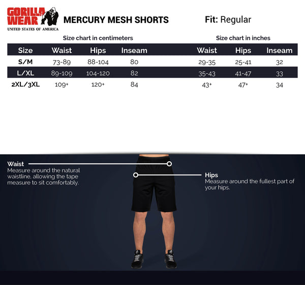 Mercury Mesh Shorts - Grau/Schwarz