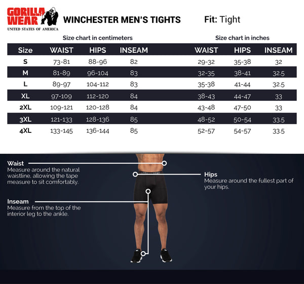 Winchester Mens Tights - Schwarz