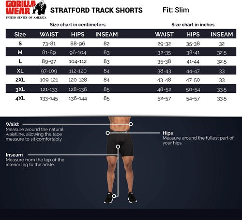 Stratford Track Shorts -Schwarz